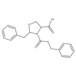 2-Benzyl-3-[(benzyloxy)carbonyl]-1,3-thiazolidine-4-carboxylic acid Structure