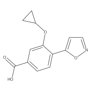 3-(Cyclopropyloxy)-4-(5-isoxazolyl)benzoic acid结构式