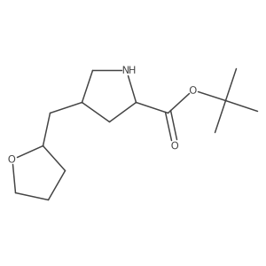 Tert-butyl 4-[(oxolan-2-yl)methyl]pyrrolidine-2-carboxylate结构式