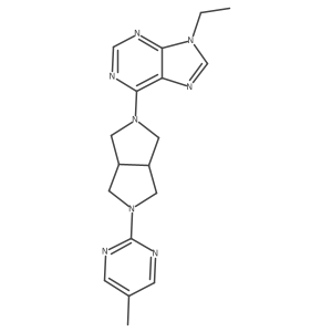 9-ethyl-6-[5-(5-methylpyrimidin-2-yl)-octahydropyrrolo[3,4-c]pyrrol-2-yl]-9H-purine结构式