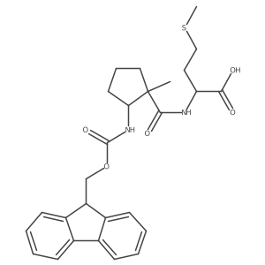 (2S)-2-{[2-({[(9H-fluoren-9-yl)methoxy]carbonyl}amino)-1-methylcyclopentyl]formamido}-4-(methylsulfanyl)butanoic acid Structure
