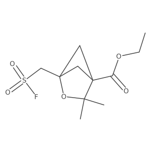 Ethyl 1-[(fluorosulfonyl)methyl]-3,3-dimethyl-2-oxabicyclo[2.1.1]hexane-4-carboxylate Structure