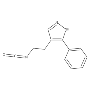 4-(2-isocyanatoethyl)-3-phenyl-1H-pyrazole结构式