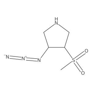 rac-(3R,4R)-3-azido-4-methanesulfonylpyrrolidine结构式