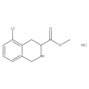 methyl (3S)-5-chloro-1,2,3,4-tetrahydroisoquinoline-3-carboxylate hydrochloride Structure