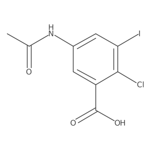 2-Chloro-5-acetamido-3-iodobenzoic acid Structure