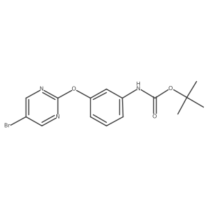 tert-butyl N-{3-[(5-bromopyrimidin-2-yl)oxy]phenyl}carbamate结构式