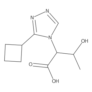 2-(3-cyclobutyl-4H-1,2,4-triazol-4-yl)-3-hydroxybutanoic acid Structure