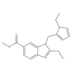 Methyl 2-(chloromethyl)-1-[(1-ethyl-1H-imidazol-5-yl)methyl]-1H-benzimidazole-6-carboxylate Structure
