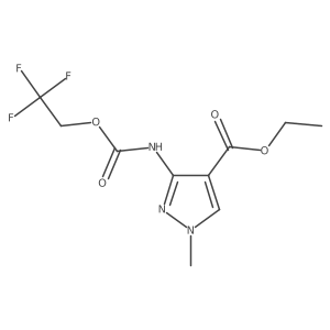 ethyl 1-methyl-3-{[(2,2,2-trifluoroethoxy)carbonyl]amino}-1H-pyrazole-4-carboxylate结构式