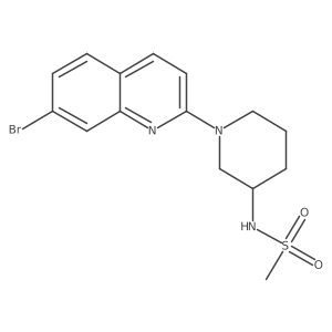 N-[1-(7-bromoquinolin-2-yl)piperidin-3-yl]methanesulfonamide结构式