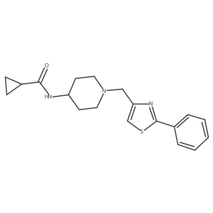 N-{1-[(2-phenyl-1,3-thiazol-4-yl)methyl]piperidin-4-yl}cyclopropanecarboxamide Structure