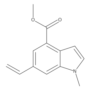 1-Methyl-6-vinyl-1H-indole-4-carboxylic acid methyl ester结构式