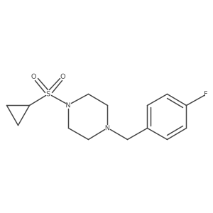 1-(Cyclopropanesulfonyl)-4-[(4-fluorophenyl)methyl]piperazine Structure
