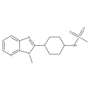 N-(1-{3-methyl-3H-imidazo[4,5-b]pyridin-2-yl}piperidin-4-yl)methanesulfonamide结构式