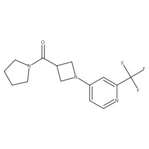 4-[3-(Pyrrolidine-1-carbonyl)azetidin-1-yl]-2-(trifluoromethyl)pyridine结构式