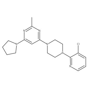 4-[4-(3-Chloropyridin-2-yl)piperazin-1-yl]-2-methyl-6-(pyrrolidin-1-yl)pyrimidine Structure
