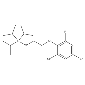 (2-(4-Bromo-2-chloro-6-fluorophenoxy)ethoxy)triisopropylsilane Structure