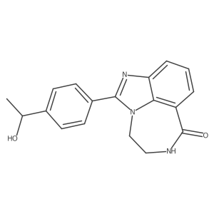 5,6-Dihydro-2-[4-(1-hydroxyethyl)phenyl]imidazo[4,5,1-jk][1,4]benzodiazepin-7(4H)-one结构式