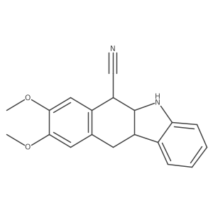 5a,6,11,11a-Tetrahydro-8,9-dimethoxy-5H-benzo[b]carbazole-6-carbonitrile结构式