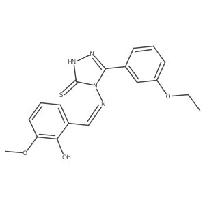 3-(3-Ethoxyphenyl)-4-((2-hydroxy-3-methoxybenzylidene)amino)-1H-1,2,4-triazole-5(4H)-thione Structure