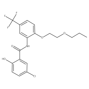 Benzamide,5-chloro-2-hydroxy-n-[2-(2-propoxyethoxy)-5-(trifluoromethyl)phenyl]-结构式