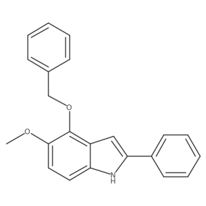5-Methoxy-2-phenyl-4-(phenylmethoxy)-1H-indole结构式