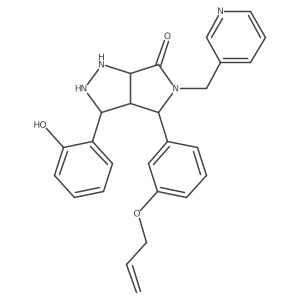 3-(2-Hydroxyphenyl)-4-(3-prop-2-enoxyphenyl)-5-(pyridin-3-ylmethyl)-1,2,3,3a,4,6a-hexahydropyrrolo[3,4-c]pyrazol-6-one结构式