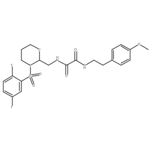 N1-((3-((2,5-difluorophenyl)sulfonyl)-1,3-oxazinan-2-yl)methyl)-N2-(4-methoxyphenethyl)oxalamide结构式
