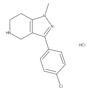 1h-Pyrazolo[4,3-c]pyridine,3-(4-chlorophenyl)-4,5,6,7-tetrahydro-1-methyl-,hydrochloride Structure