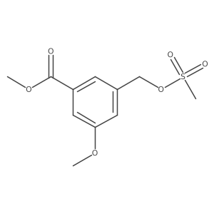 Methyl 3-methoxy-5-((methylsulfonyloxy)methyl)benzoate结构式