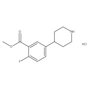Methyl 2-fluoro-5-piperidin-4-ylbenzoate hydrochloride Structure