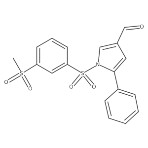 1-{[3-(Methylsulfonyl)phenyl]sulfonyl}-5-phenyl-1H-pyrrole-3-carbaldehyde结构式