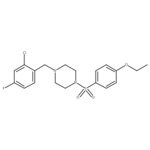 1-(2-Chloro-4-fluorobenzyl)-4-[(4-ethoxyphenyl)sulfonyl]piperazine结构式