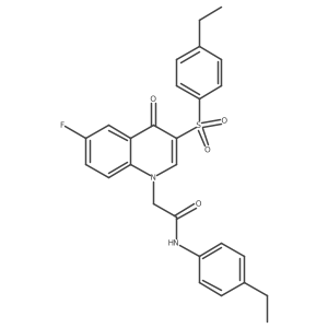N-(4-ethylphenyl)-2-(3-((4-ethylphenyl)sulfonyl)-6-fluoro-4-oxoquinolin-1(4H)-yl)acetamide结构式