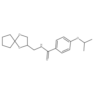 N-(1,4-dioxaspiro[4.4]nonan-2-ylmethyl)-4-isopropoxybenzamide Structure