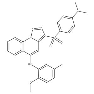 N-(2-methoxy-5-methylphenyl)-3-{[4-(propan-2-yl)phenyl]sulfonyl}[1,2,3]triazolo[1,5-a]quinazolin-5-amine Structure