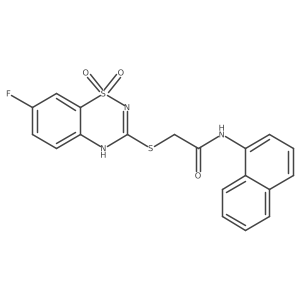 2-((7-fluoro-1,1-dioxido-4H-benzo[e][1,2,4]thiadiazin-3-yl)thio)-N-(naphthalen-1-yl)acetamide Structure