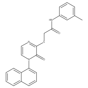 2-((4-(naphthalen-1-yl)-3-oxo-3,4-dihydropyrazin-2-yl)thio)-N-(m-tolyl)acetamide Structure