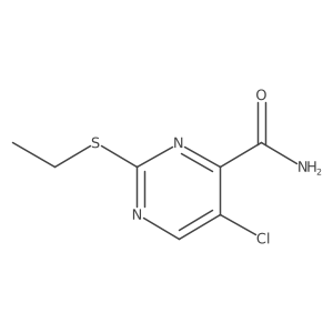 5-Chloro-2-(ethylthio)pyrimidine-4-carboxamide Structure