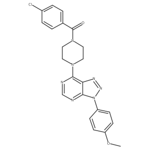 (4-chlorophenyl)(4-(3-(4-methoxyphenyl)-3H-[1,2,3]triazolo[4,5-d]pyrimidin-7-yl)piperazin-1-yl)methanone结构式