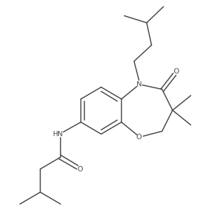 N-(5-isopentyl-3,3-dimethyl-4-oxo-2,3,4,5-tetrahydrobenzo[b][1,4]oxazepin-8-yl)-3-methylbutanamide结构式