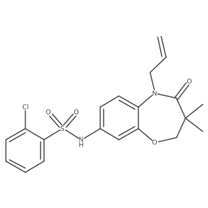 N-(5-allyl-3,3-dimethyl-4-oxo-2,3,4,5-tetrahydrobenzo[b][1,4]oxazepin-8-yl)-2-chlorobenzenesulfonamide Structure