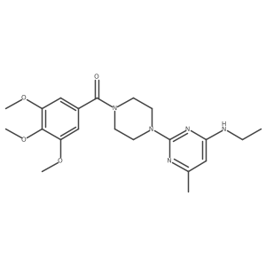 N-ethyl-6-methyl-2-[4-(3,4,5-trimethoxybenzoyl)piperazin-1-yl]pyrimidin-4-amine Structure