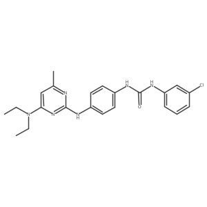 1-(3-Chlorophenyl)-3-(4-((4-(diethylamino)-6-methylpyrimidin-2-yl)amino)phenyl)urea结构式
