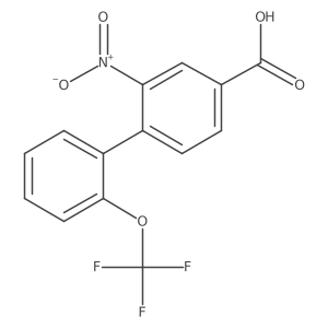 2-Nitro-2'-(trifluoromethoxy)biphenyl-4-carboxylic acid Structure