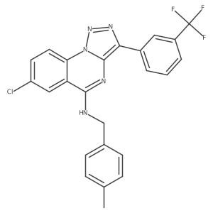 7-Chloro-N-[(4-methylphenyl)methyl]-3-[3-(trifluoromethyl)phenyl]-[1,2,3]triazolo[1,5-A]quinazolin-5-amine Structure