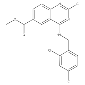 Methyl 2-chloro-4-[[(2,4-dichlorophenyl)methyl]amino]-6-quinazolinecarboxylate Structure