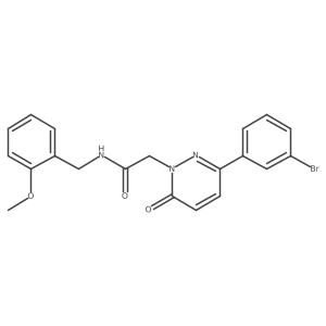 2-(3-(3-bromophenyl)-6-oxopyridazin-1(6H)-yl)-N-(2-methoxybenzyl)acetamide结构式