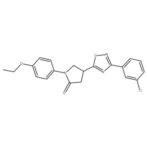 4-[3-(3-Chlorophenyl)-1,2,4-oxadiazol-5-yl]-1-(4-ethoxyphenyl)pyrrolidin-2-one结构式
